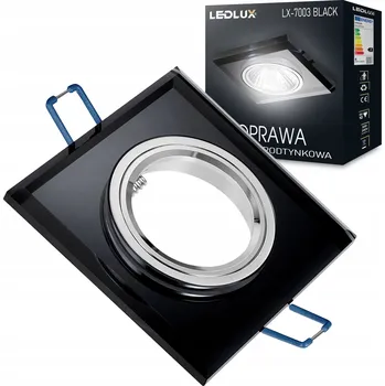 Stropní svítidlo zapuštěné LEDlux černé čtvercové GU10