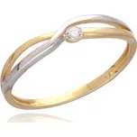 Prsten ze žlutého zlata BICOLOR