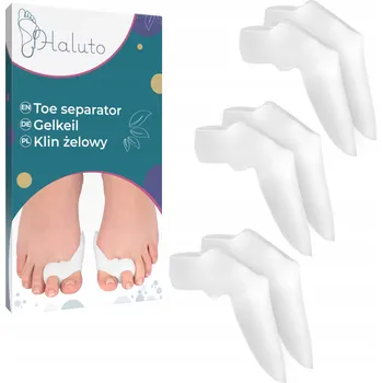 SADA 3x Pružný gelový oddělovač palce nohy, korektor na haluxy (vbočené palce) PÁR