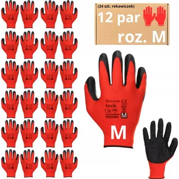 Pracovní rukavice Mercator Medical Rukavice máčené Mercator tech červeno-černé M