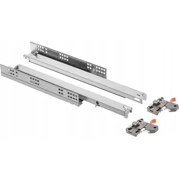 Nábytkové kování GTV Pojezd Modern Slide 3D 500mm PLNÝ VÝSUV GTV s tlumením dovírání do 30 kg