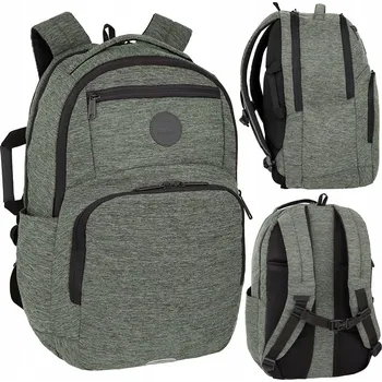 Školní batoh Školní batoh vícekomorový CoolPack černý, odstíny šedé a stříbrné, zelený 27 l