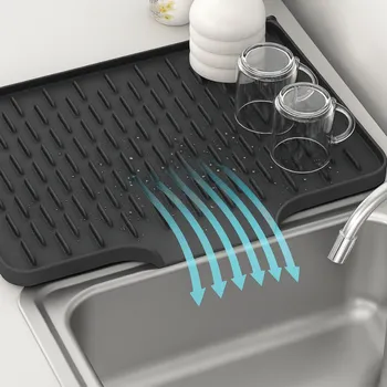 Odkapávač na nádobí Household Silikonový odkapávač na nádobí ROBUS / Antracit