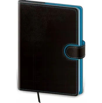 Diář Helma - Flip - denní diář 2026, černo/červený, B6, 12 × 16,5 cm