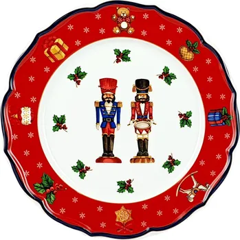 TICHÁ NOC nový podnos kulatý na dort červený 32,5 cm