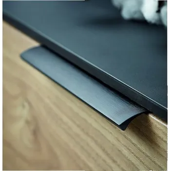 Nábytkové kování Hrana úchytka ITALSKÁ UA11000 D-200 mm ČERNÁ