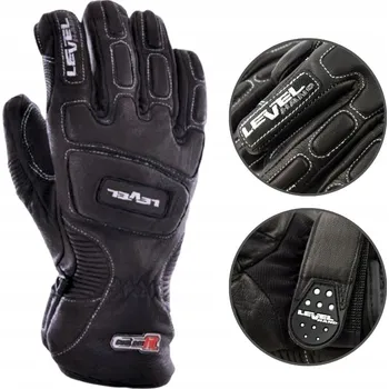 Rukavice Pánské kožené lyžařské rukavice LEVEL vel. S