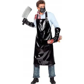 Karnevalový kostým KOSTÝM STRAŠIDELNÝ ŘEZNÍK ČERNÝ L/XL