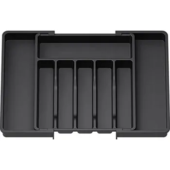 Úložný box Organizér na příbory Lifewit šedý plast s 9 přihrádkami