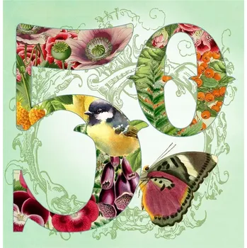 Obraz PŘÁNÍ ČTVEREC S OBÁLKOU K 50. NAROZENINÁM