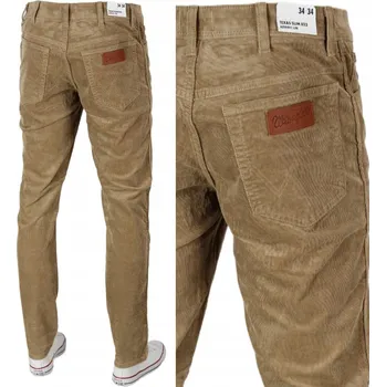 Pánské džíny WRANGLER TEXAS SLIM JEANS MANŽESTROVÉ KALHOTY ROVNÉHO STŘIHU "TIGERS EYE" - W42 L34
