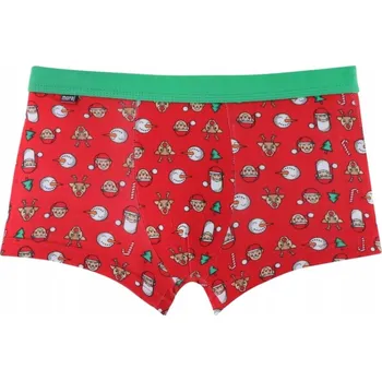 Boxerky Vánoční pánské boxerky s motivem Mikuláše, bavlněné, s nápisy MORAJ XL
