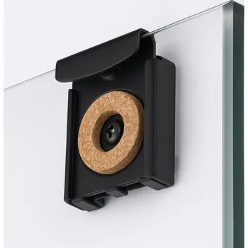 Nábytkové kování Interex design Sada 4 držáků na sklo a zrcadlo RING Černá matná