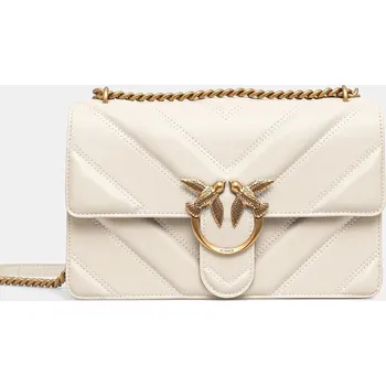 Kabelka Kožená kabelka Pinko béžová barva, 104549 A26Z 104549.A26Z 01A, vel. ONE SIZE