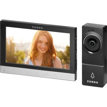 Hütermann Dveřní zvonek - Videotelefon, 7' LCD, 4vodičový, Wi-Fi, IP65, černý..