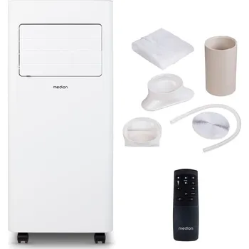 Klimatizace NĚMECKÁ PŘENOSNÁ KLIMATIZACE MEDION 3v1, 900W, 33 m2, 9000 BTU, DÁLKOVÉ OVLÁDÁNÍ, ČASOVAČ