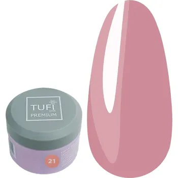Lak na nehty Stavební gel TUFI profi Builder Gel UV/LED 21 sytě béžový tělový nude 15 ml