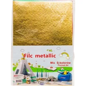 kreativní sada Dekorativní PLST na dekoraci Super KREATIVNÍ Sada kovových A4 5 kusů MEGA