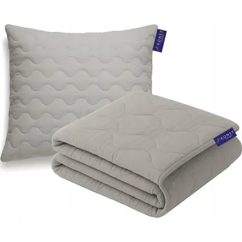 přikrývka SADA PŘIKRÝVKA 140X200 CELOROČNÍ + POLŠTÁŘ 70X80 ŠEDÁ ANTI-ALERGICKÁ