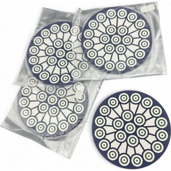 Podložka pod nábytek Gumové podložky pod hrnek SADA x4 Paví oko D-08 Bolesławiec