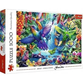 Puzzle Trefl 1000dílné Puzzle Kolibříci v tropech