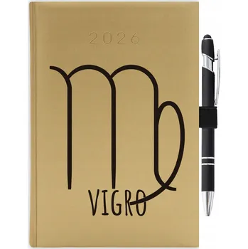 Kalendář Knižní kalendář 2026 A5 zlatý