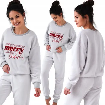 Dámské pyžamo Pyžamo Sensis Graciana Soft dlouhý rukáv vel. L šedé