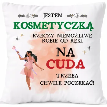 Polštář Bílý Polštář PoliDraw pro kosmetičku jako Dárek s potiskem