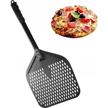 Lopata na pizzu LOPATKA NA PIZZU ČTVERCOVÁ HLINÍKOVÁ DĚROVANÁ