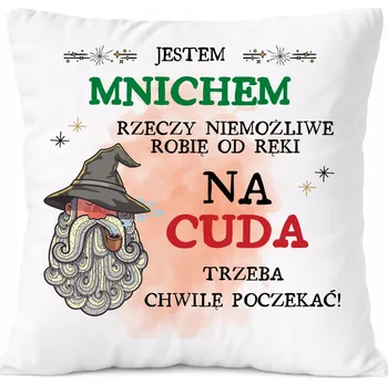 Polštář Bílý Dárek Polštář PoliDraw Dealer s potiskem