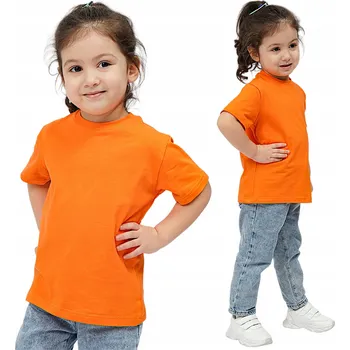 Chlapecké tričko DÍVČÍ/CHLAPECKÉ TRIČKO NA TĚLOCVIK BAVLNA ORANŽOVÉ VELIKOST 140 MODKIDS