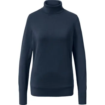 Dámský svetr 714084 - Tchibo - Rolák z jemného úpletu - pro ženy - vel. XXL 52/54 - barva: modrá