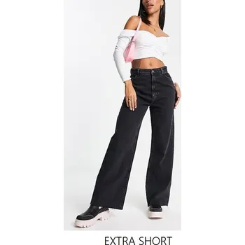 Dámské džíny NEW LOOK ČERNÉ DŽÍNY S NEZAČIŠTĚNÝM LEMEM (34)