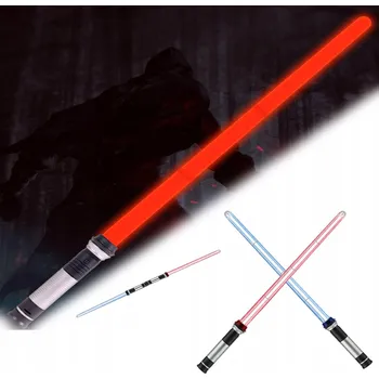 Dětská zbraň 2 meče SVĚTELNÝ MEČ SVÍTÍCÍ BOJOVNÍK 80cm
