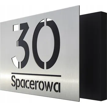 Obraz Adresní štítek ocelový 20x32 cm číslo domu ulice CNC moderní