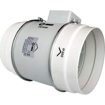 Domácí ventilátor POTRUBNÍ VENTILÁTOR Tichý FERONO Odtahový FKP200 Dvourychlostní 840 m3/h 230 V