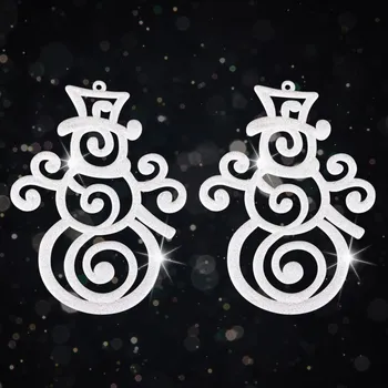 Vánoční dekorace Ledová ozdoba, SNĚHULÁK, 13 cm, 2 ks