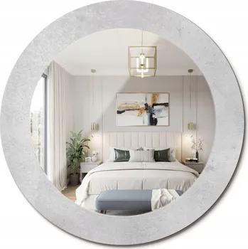 Zrcadlo S potiskem Zrcadlo do koupelny, kuchyně, předsíně, textura betonu , průměr 60 cm