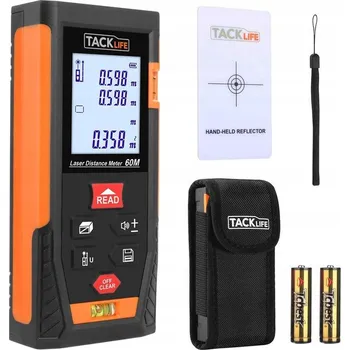 Měřící laser TACKLIFE HD-60 LASEROVÝ DÁLKOMĚR DIGITÁLNÍ MĚŘIČ 60m ÚHLOMĚR 2 vodováhy