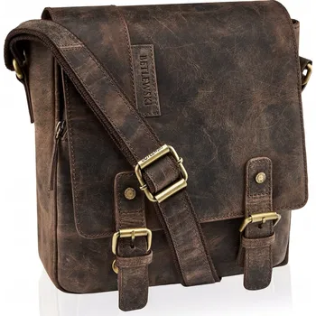 Kabelka Betlewski sportovní taška z pravé kůže, bez vzoru