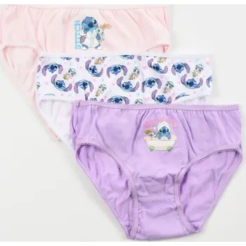 Sada dívčích kalhotek Disney Stitch - světle růžová, bílá, lila Velikost: 114
