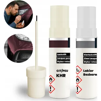 Lak na dřevo Opravná sada Citroen Peugeot KHR: Sada na opravu škrábanců a oděrek laku (Báze + Lak)