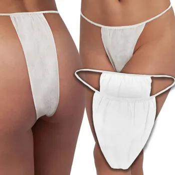 Kalhotky Kalhotky na jedno použití BÍLÉ tanga na masáž 100 ks spodní prádlo pro SPA procedury