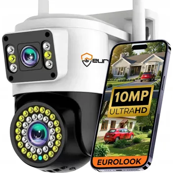 IP kamera EXTERNÍ WIFI KAMERA S DVOJITÝM OBJEKTIVEM, AI FUNKCEMI A OTÁČENÍM, 10MPX ULTRA HD, MIKROFON