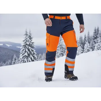 Pánské kalhoty CXS Kalhoty CARDIFF CXS WINTER pas, různé barvy Velikost S oranžová/navy