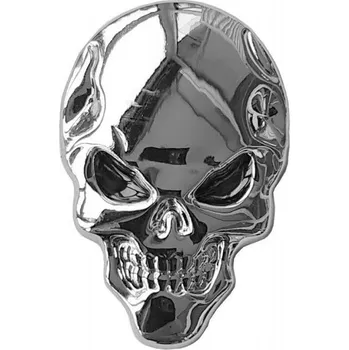 Samolepicí dekorace na vozidlo 4CAR Kovová 3D samolepka lebky, chromovaná |