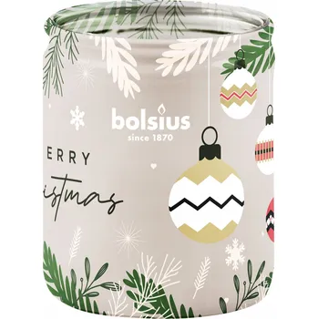Svíčka Vánoční vonná svíčka ve skle 82/68 XMAS Bolsius Vanilka - 23 hodin