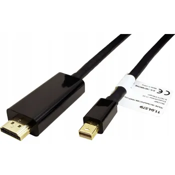Video kabel ROLINE DisplayPort - HDMI kabel, miniDP(M) -> HDMI M, 4K@60Hz, 2m