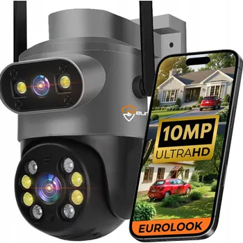 IP kamera EXTERNÍ WIFI KAMERA DVOJITÁ OTOČNÁ 10MPX ULTRA HD MIKROFON AI FUNKCE