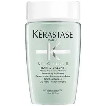 Šampon KÉRASTASE Bain Divalent - šampon pro mastnou pokožku hlavy a suché délky cestovní 80 ml